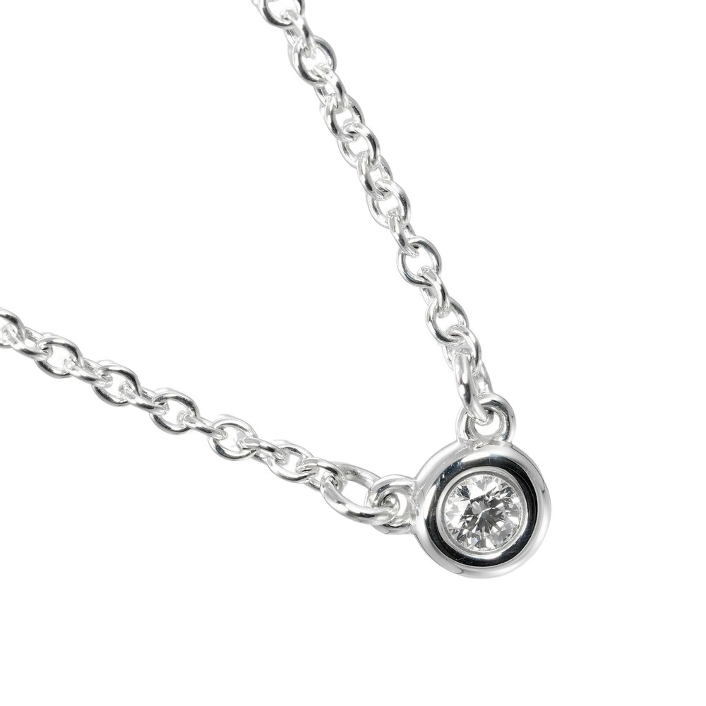 Tiffany Co By the Yard Necklace Sterling Silver Diamond
